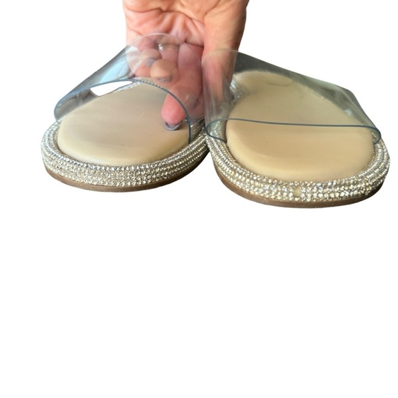 Schutz - Alcina Clear Strap Rhinestone Sandals Sz 8.5 - Picture 5 of 11